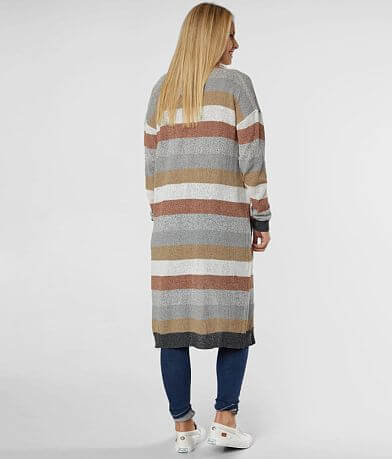 Daytrip Striped Duster Cardigan Sweater BACK