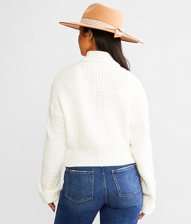 Willow &amp; Root Turtleneck Cropped Sweater BACK