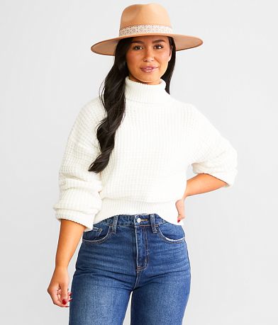 Willow & Root Turtleneck Cropped Sweater front view