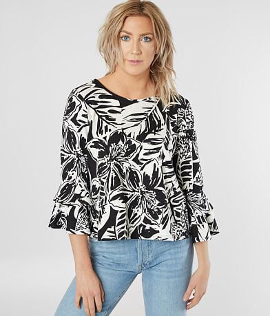 Willow &amp; Root Tropical Floral Top FULL_RIGHT_SIDE