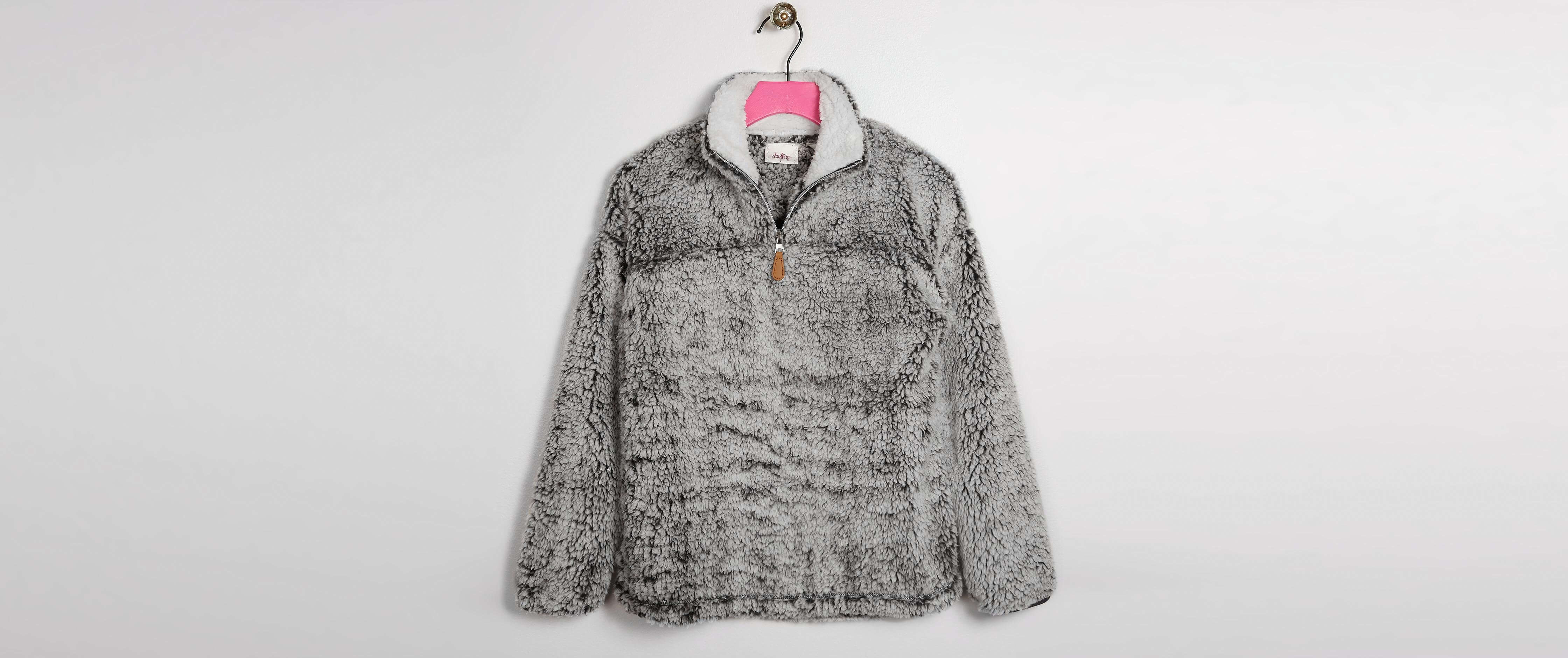 frosted sherpa pullover