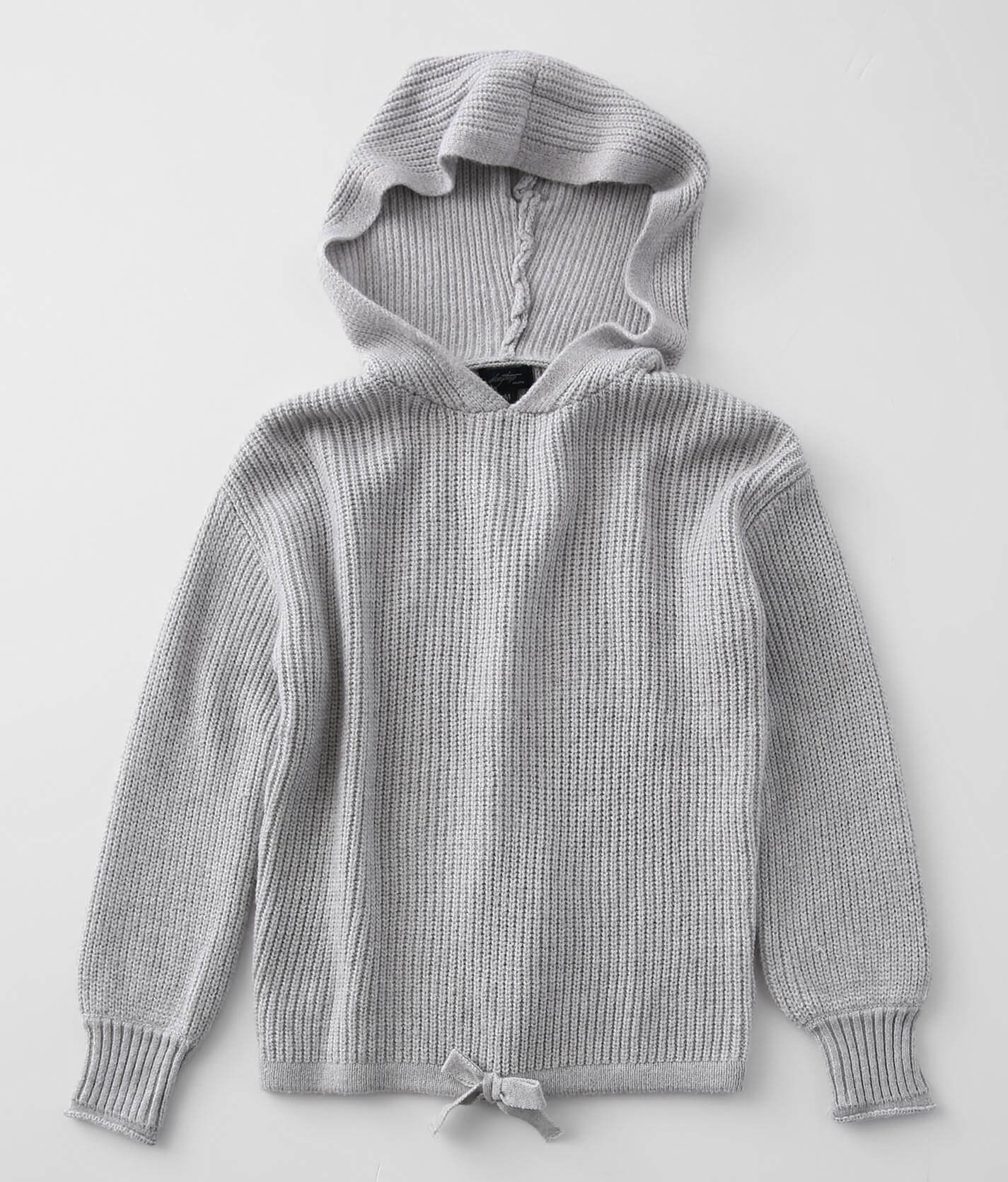 knit hooded sweater