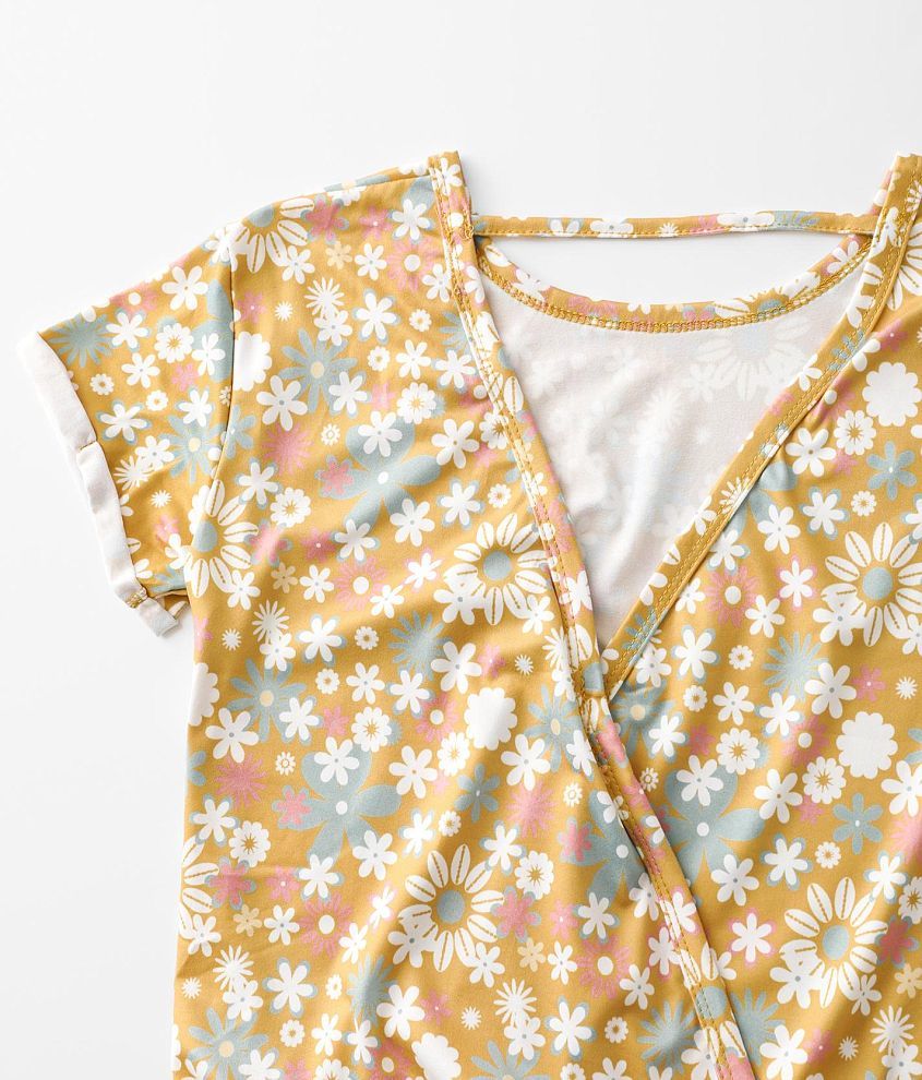 Girls - Floral Print Top