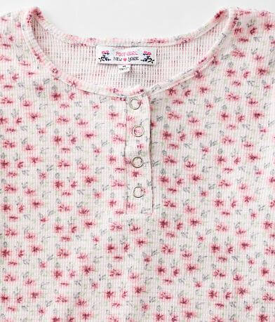Poof Girls - Floral Thermal Henley MISC_DETAIL_1