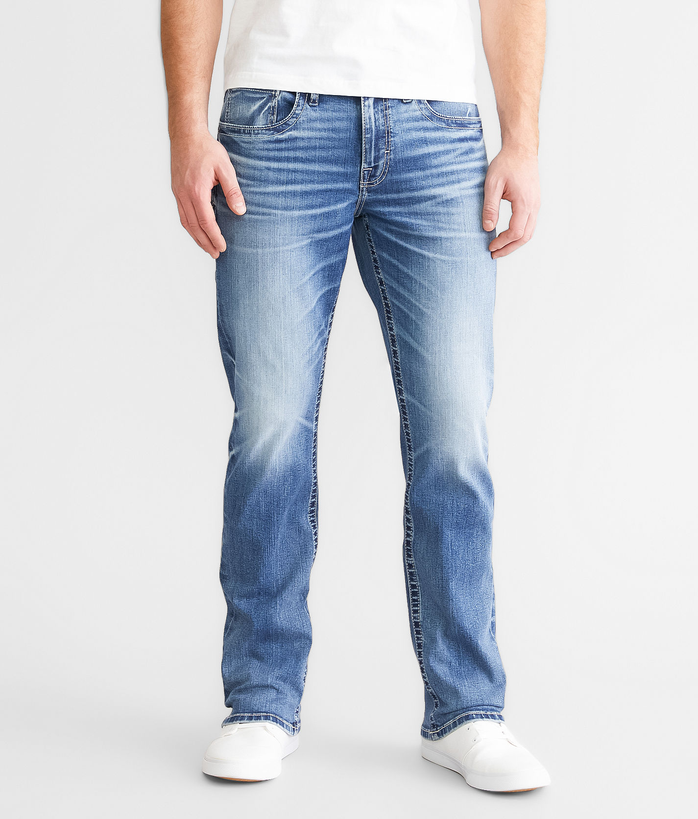 BKE Jake Straight Stretch Jean Men's Jeans in Carl Buckle