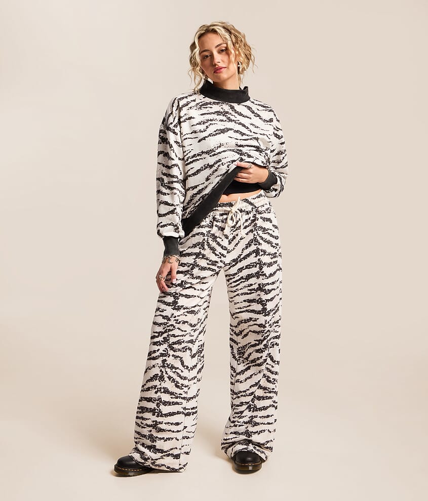 Zebra Wide Leg Sweatpant