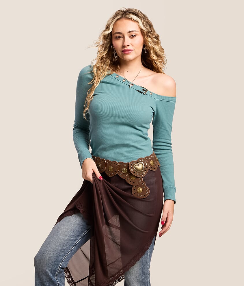 Grommet Buckle Top
