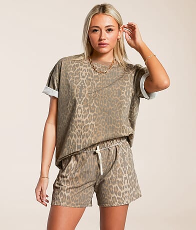 Gilded Intent Cheetah Print T-Shirt front view