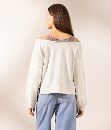 Boundless Edit - Pieced Crochet Pullover thumbnail 3