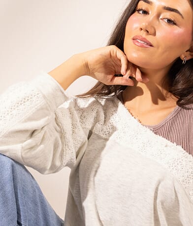 Boundless Edit - Pieced Crochet Pullover thumbnail 6