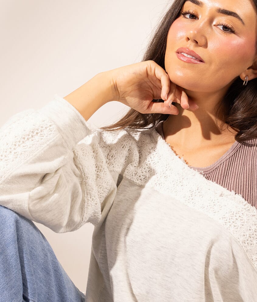 Boundless Edit - Pieced Crochet Pullover - thumbnail 5