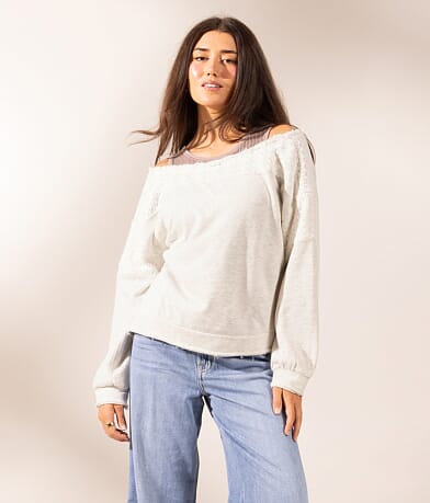 Boundless Edit - Pieced Crochet Pullover thumbnail 2