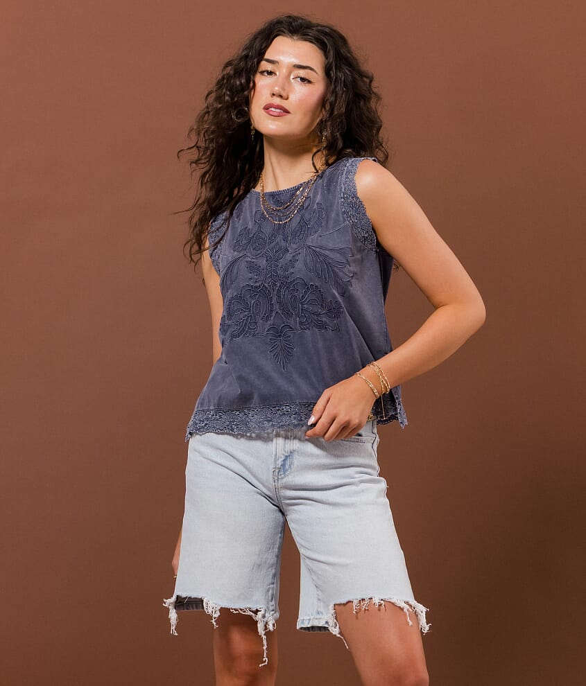Embroidered Tank Top