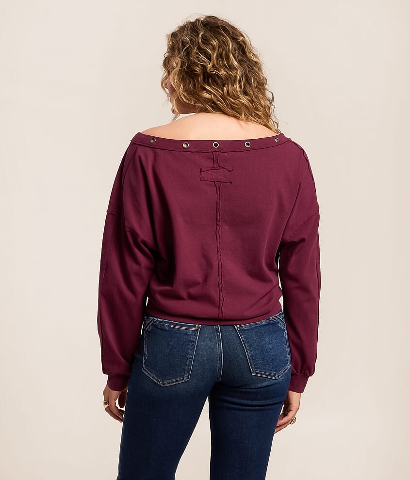 Off The Shoulder Grommet Top - thumbnail 3