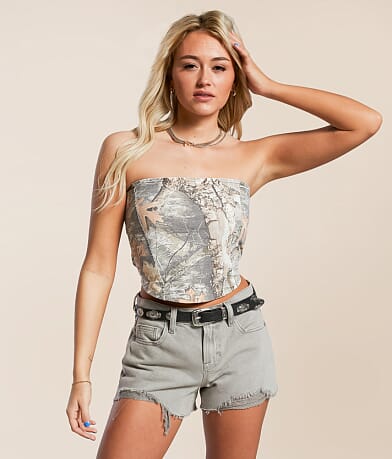 Gilded Intent Camo Tube Top FULL_LEFT_SIDE