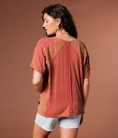 Pieced Floral Embroidered Top thumbnail 3