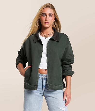 Gilded Intent Denim Barn Jacket front view