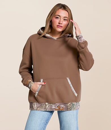 Gilded Intent Camo Trim Hooded Sweatshirt front view