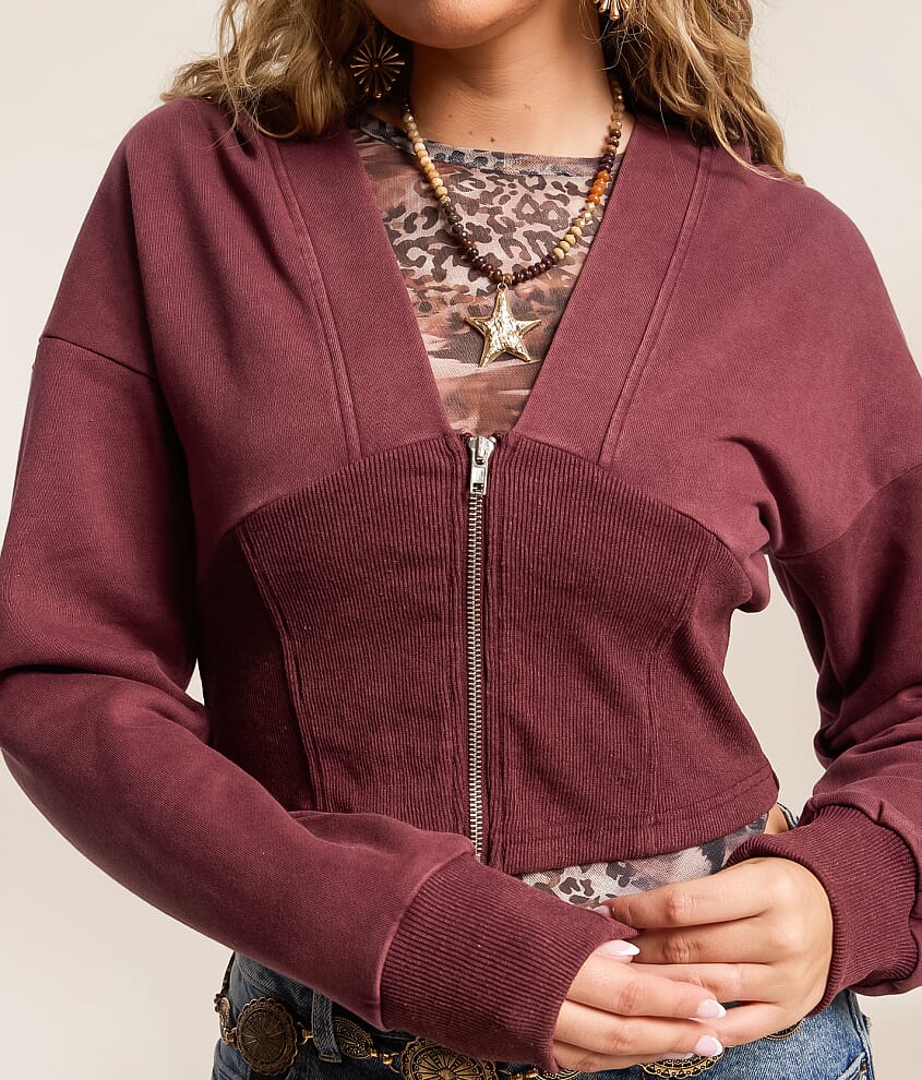 Corset Cropped Hoodie - thumbnail 4