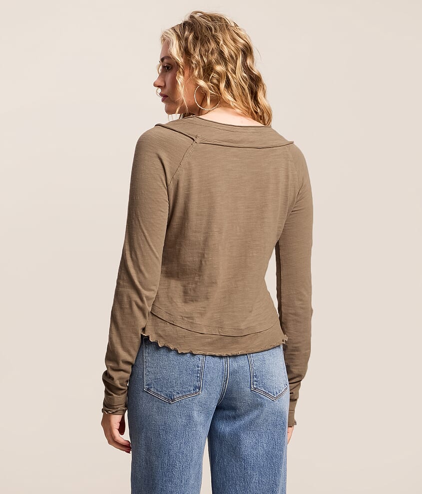 Raw Edge Layered Top