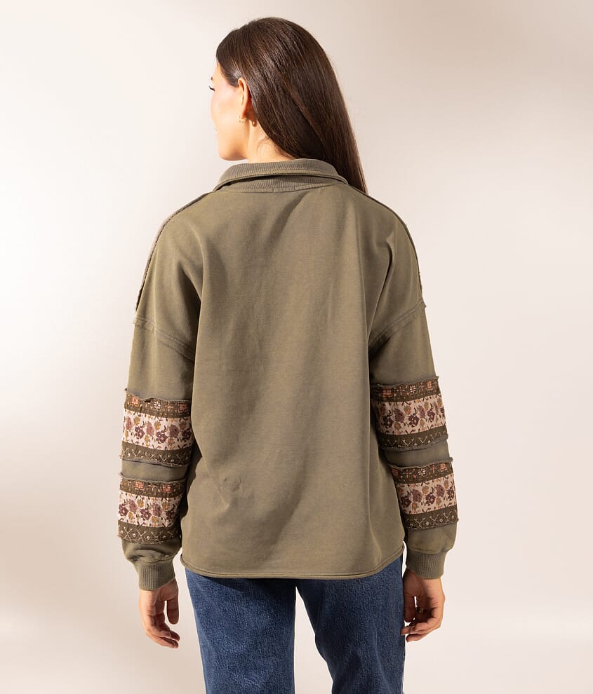 Boundless Edit - Washed Quarter Zip Pullover - thumbnail 3
