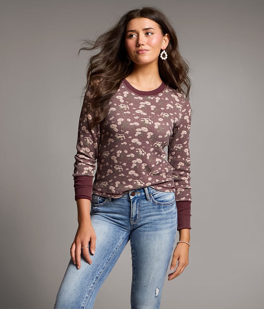 Boundless Edit - Floral Waffle Top