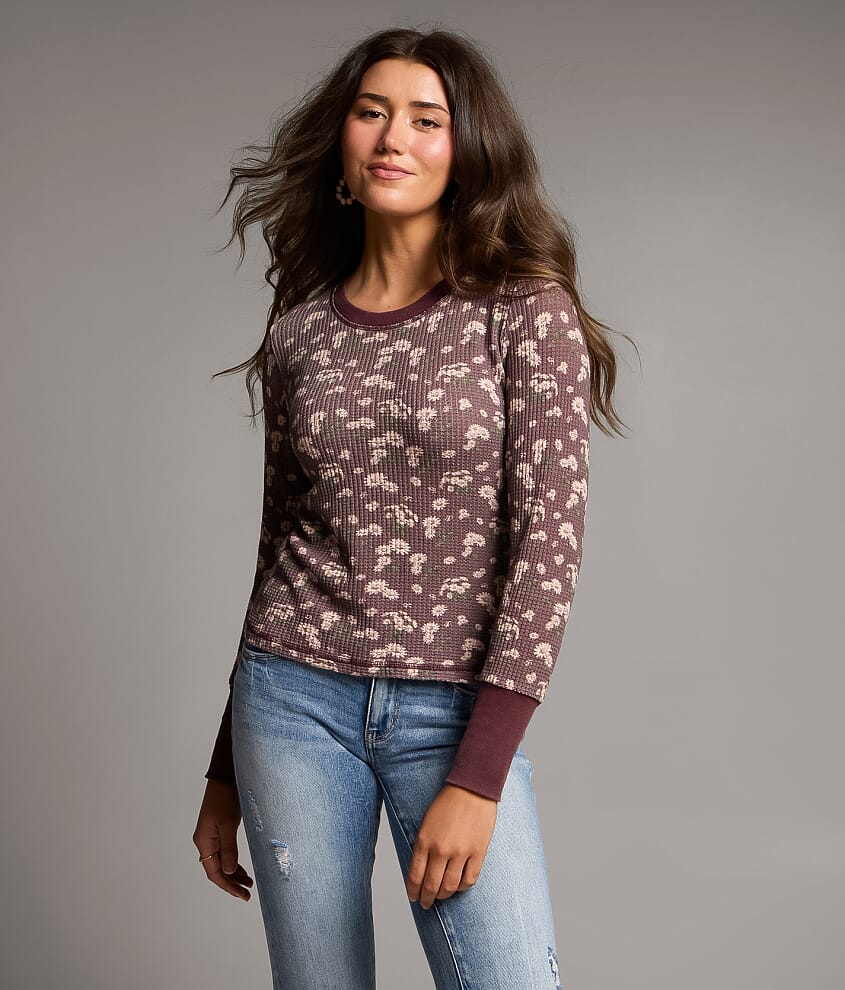 Boundless Edit - Floral Waffle Top