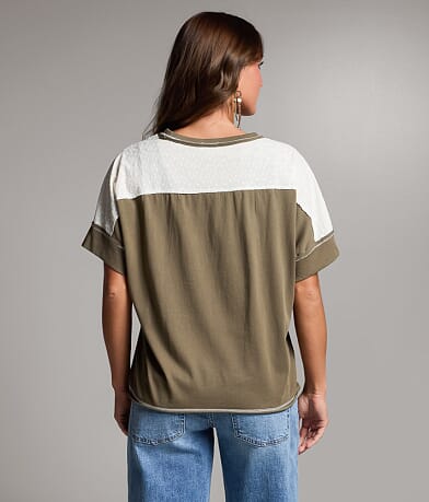 Raw Edge Pieced Camo Top thumbnail 3