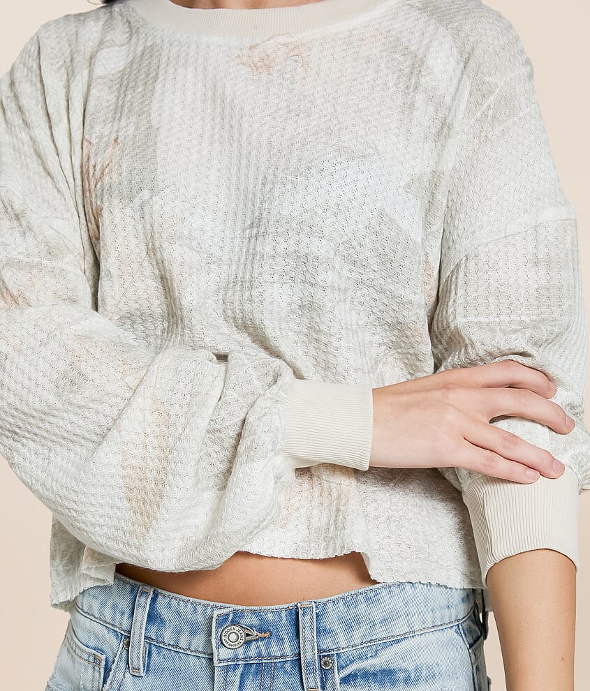 Camo Waffle Cropped Thermal - thumbnail 3