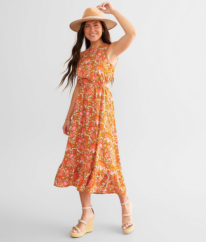 Willow &#38; Root Floral Midi Dress front view