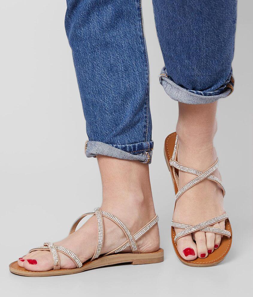 Now or Never Pretoria Sandal Women's Shoes in Nude Buckle