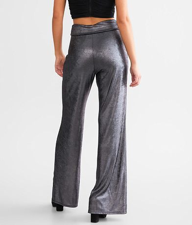 Privy Iridescent Wide Leg Split Pant back view