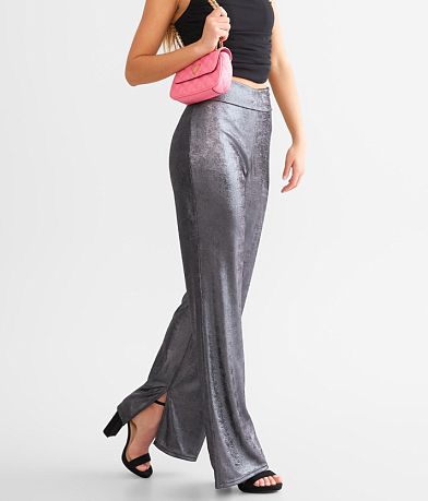 Privy Iridescent Wide Leg Split Pant full right side view