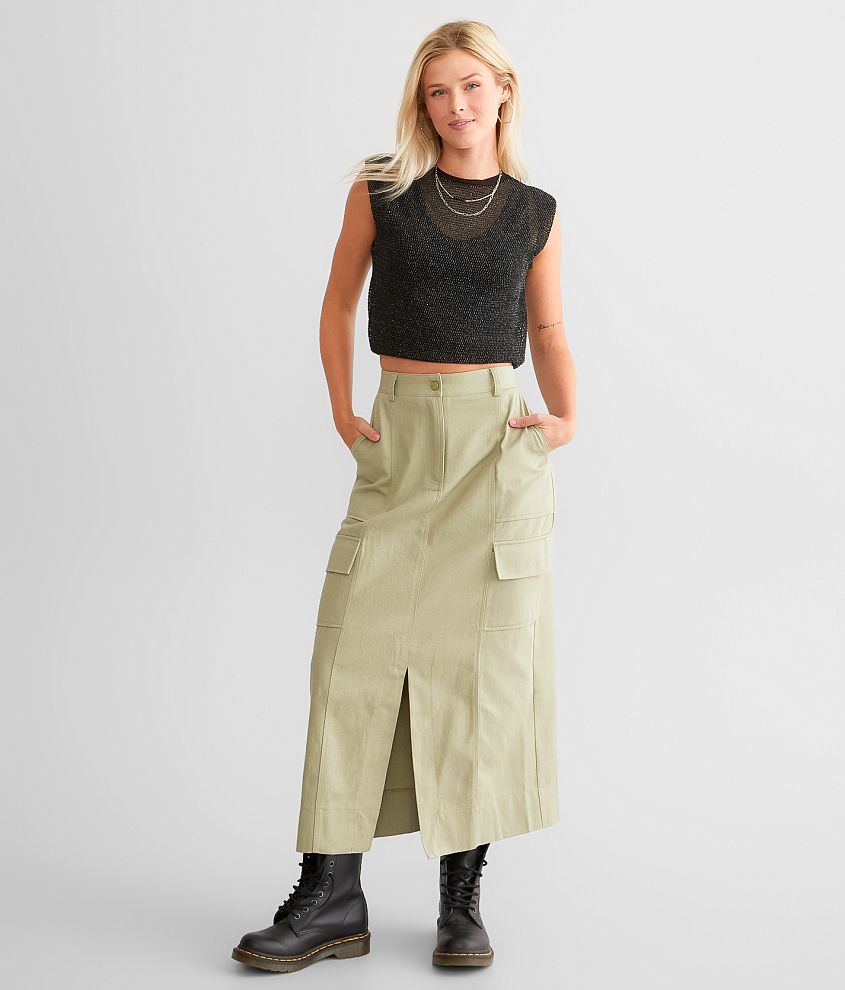 Privy Cargo Maxi Skirt Women s Skirts in Sage Buckle