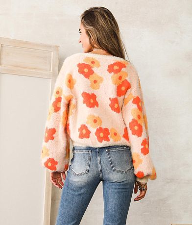 Willow &amp; Root Floral Tank Top and Cardigan Set back view