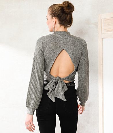 Beivy Keyhole Cropped Top BACK