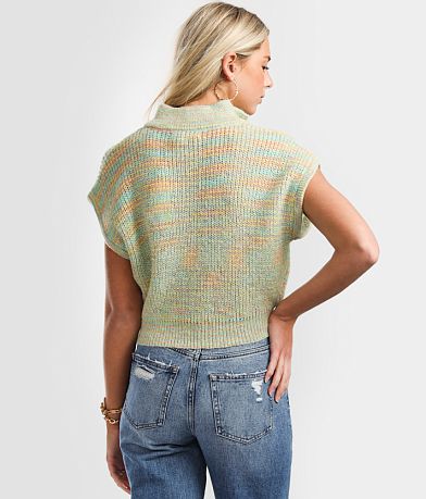 Gilded Intent Quarter Zip Sweater Vest BACK
