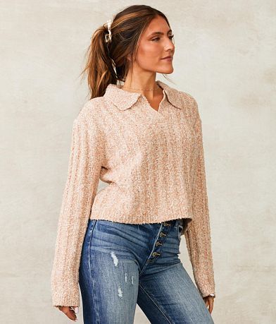 Willow & Root Nubby Collared Sweater front view