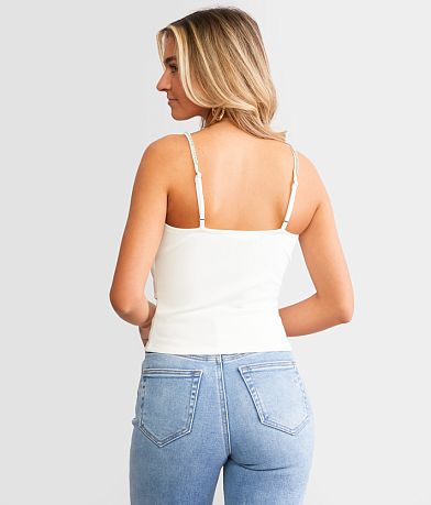 Willow &amp; Root Glitz Bow Cropped Tank Top back view