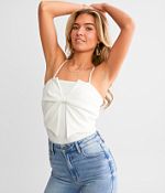 Willow & Root Glitz Bow Cropped Tank Top - Women's Tank Tops