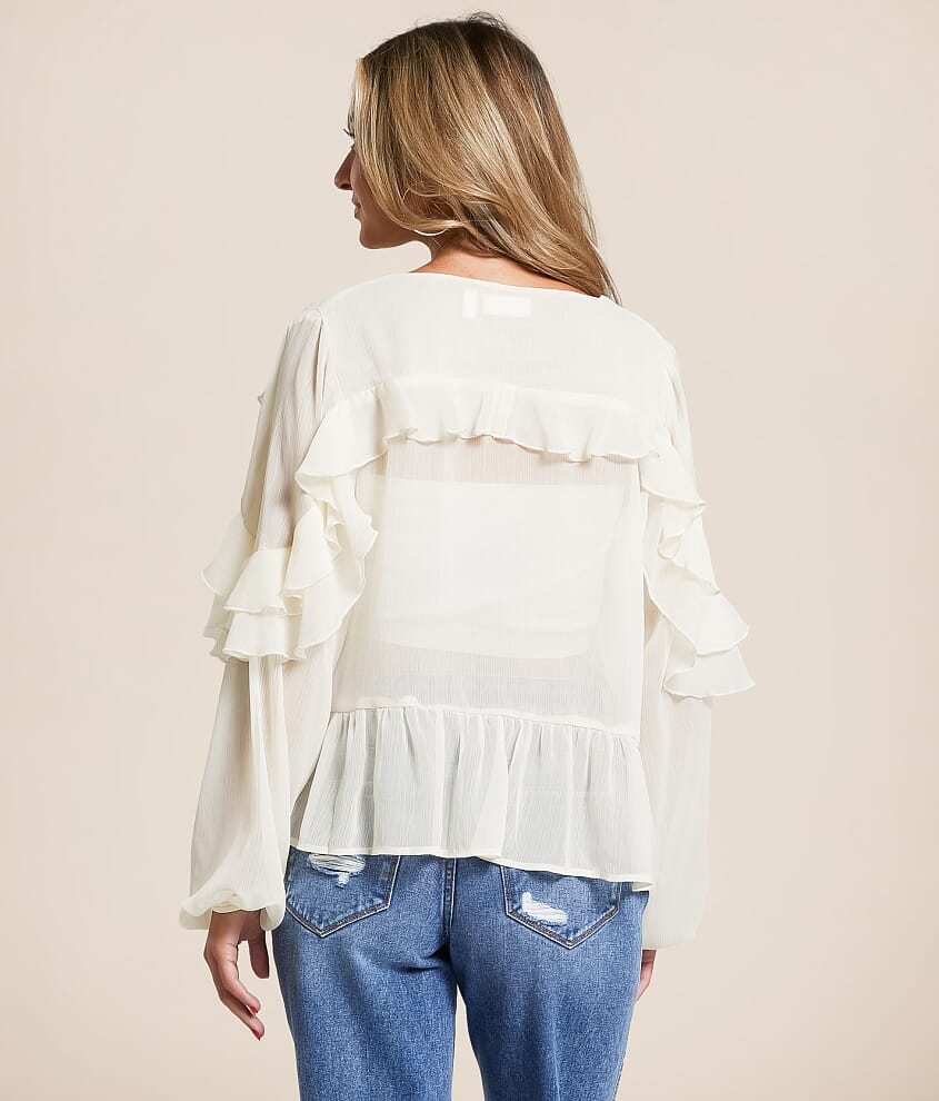 Ruffle Pleated Top - thumbnail 3