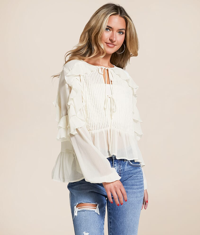 Ruffle Pleated Top - thumbnail 2