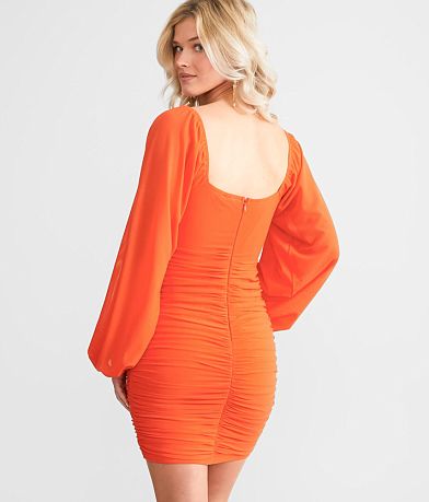 Willow &amp; Root V-Wire Fitted Mini Dress BACK