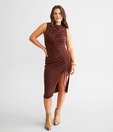 HyFve Feather Trim Velvet Body-Con Dress (Extended Sizes Available) at Dry  Goods