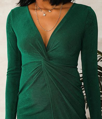 Privy Twist Front Sheen Mini Dress MISC_DETAIL_1