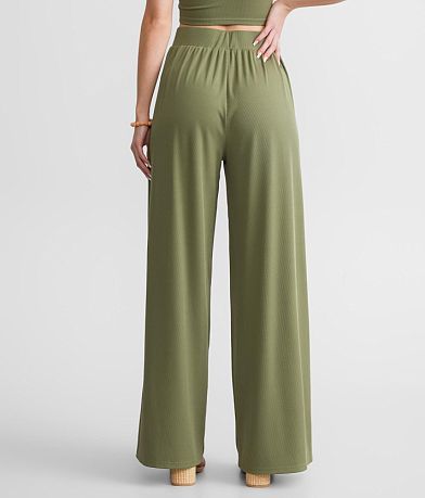 Privy Ribbed Wide Leg Pant BACK