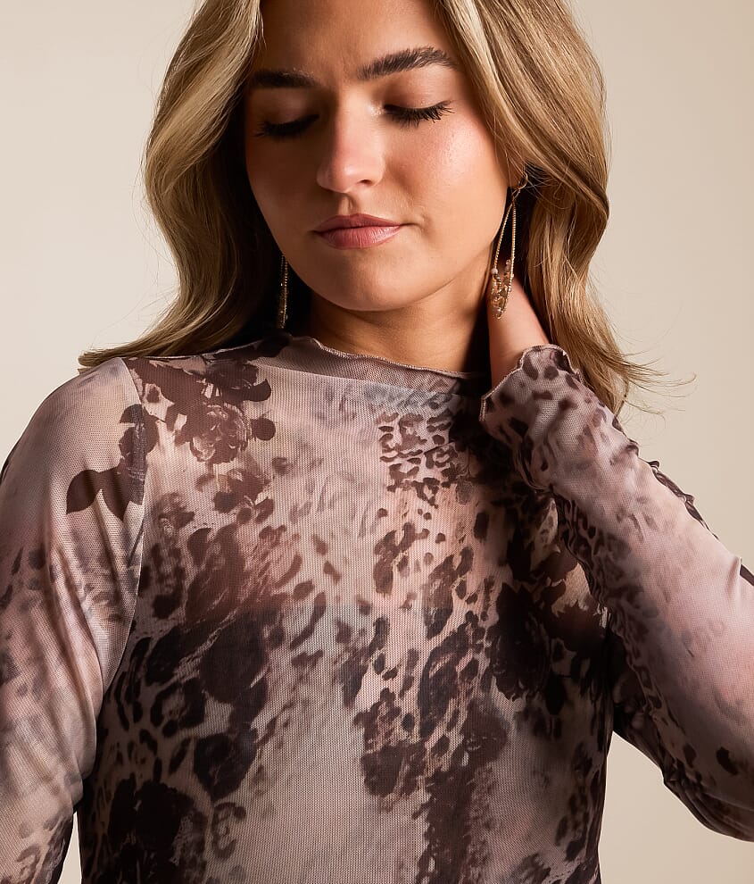 Patterned Mesh Top - thumbnail 4
