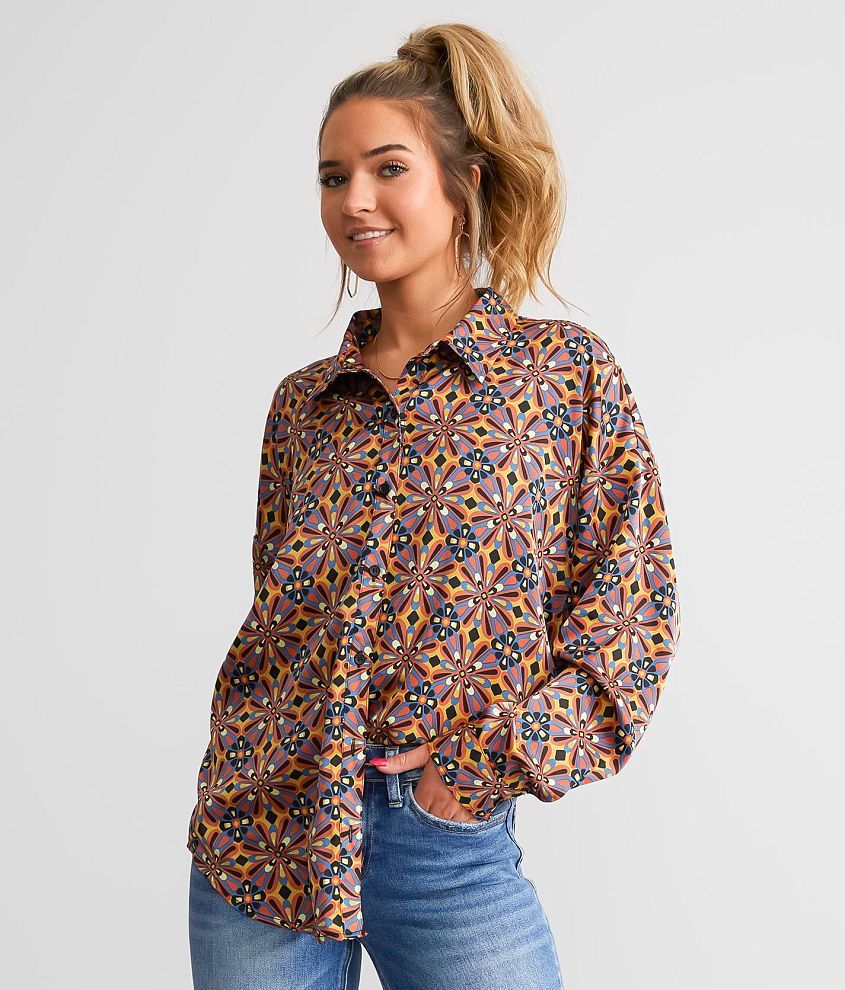 Willow & Root Floral Blouse - Women's Shirts/Blouses in Multi