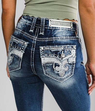 Rock Revival Kaylla Mid-Rise Boot Stretch Jean back pocket view