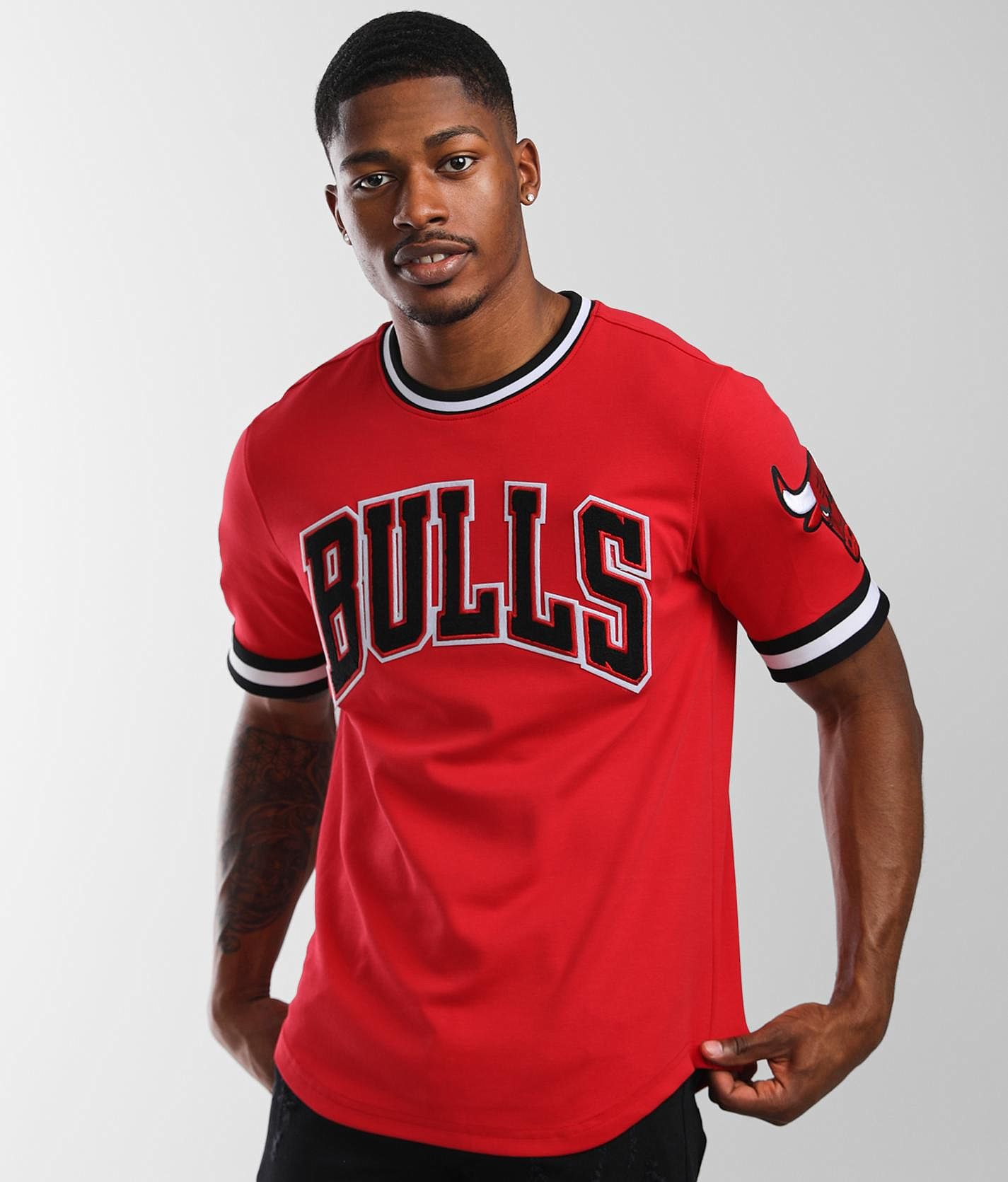 Pro Standard Chicago Bulls Warm Up T-Shirt - Men's T-Shirts in Red